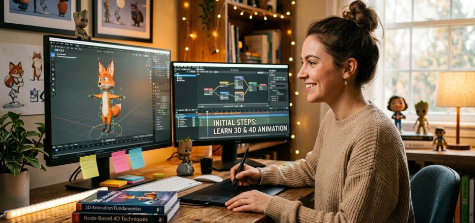Initial Steps So Start Learning To Make Good 3d and 4d animations